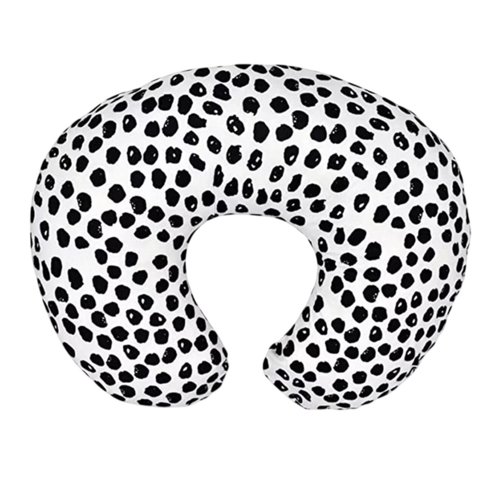 Boppy Pillow Cover Breastfeeding Slipcover Black Speckles on White 27.75 x 20.25